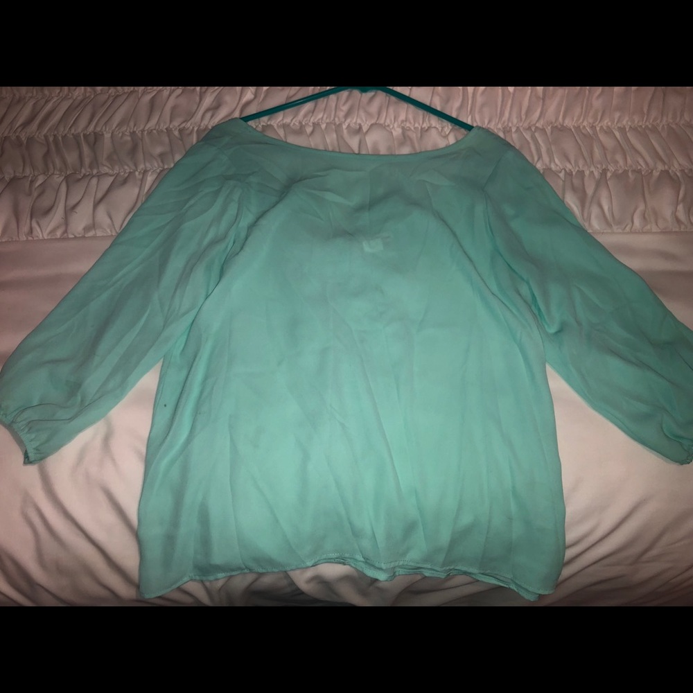 Turquoise bow back top - Picture 2 of 2
